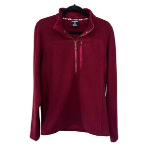 Sherpa Adventure Gear Red Quarter-Zip Fleece Pullover Mens Medium Outdoor Jacket